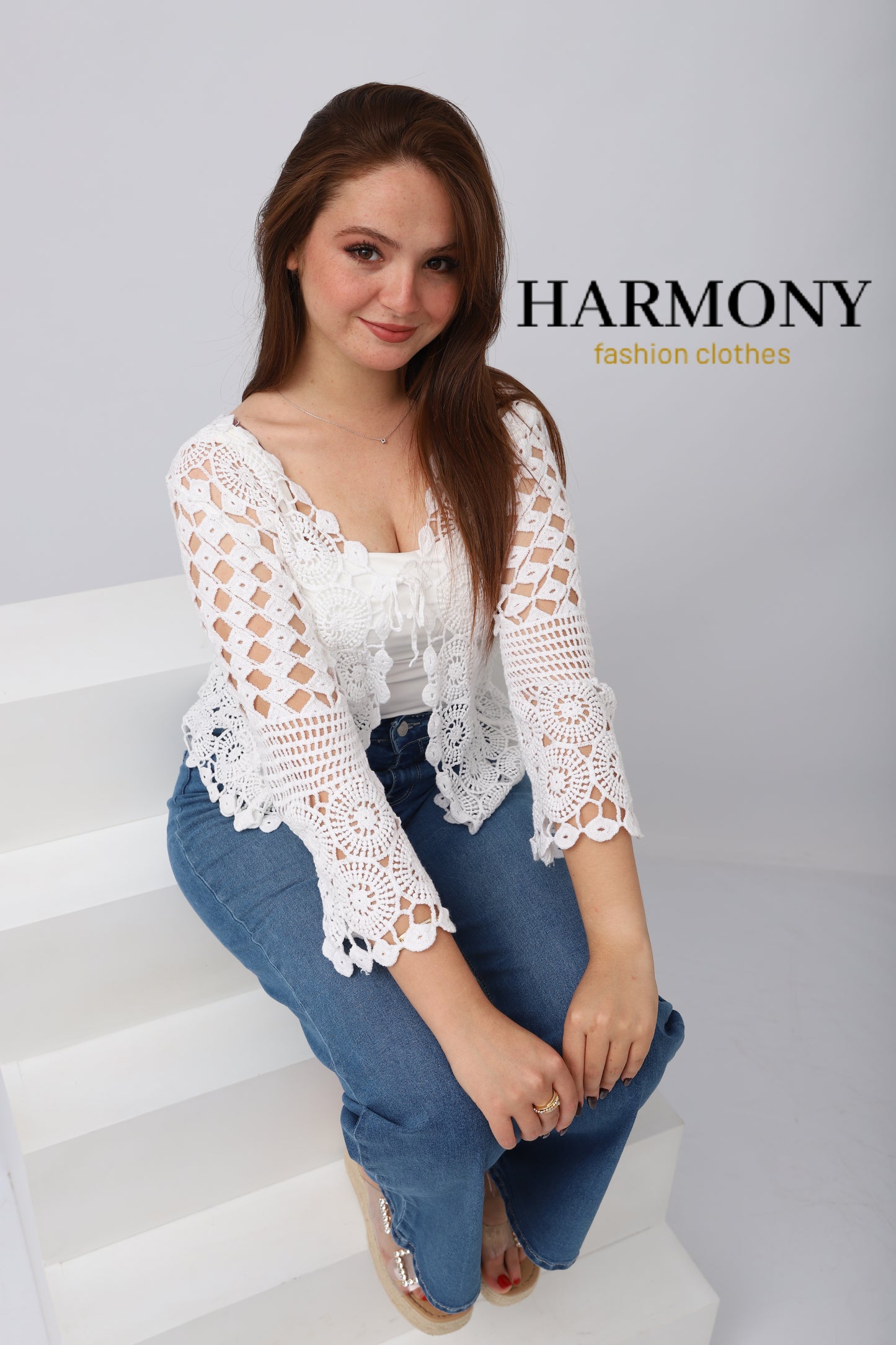 Cardigan Dentelle Crochet