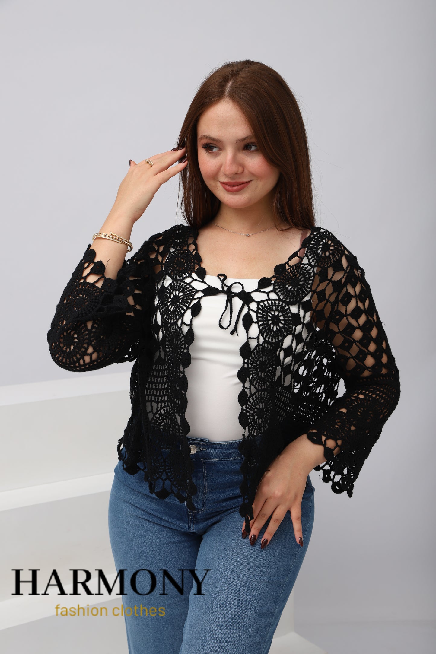 Cardigan Dentelle Crochet