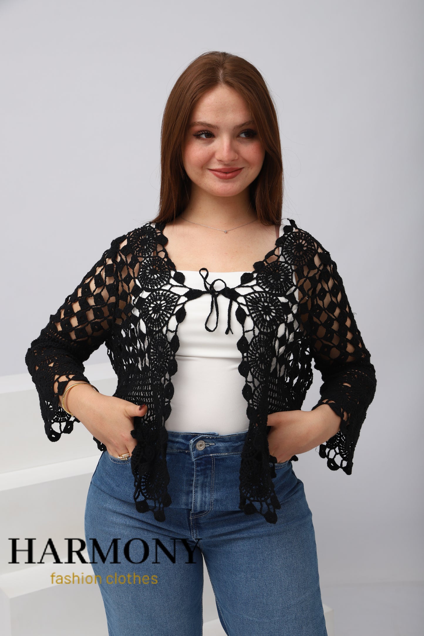 Cardigan Dentelle Crochet