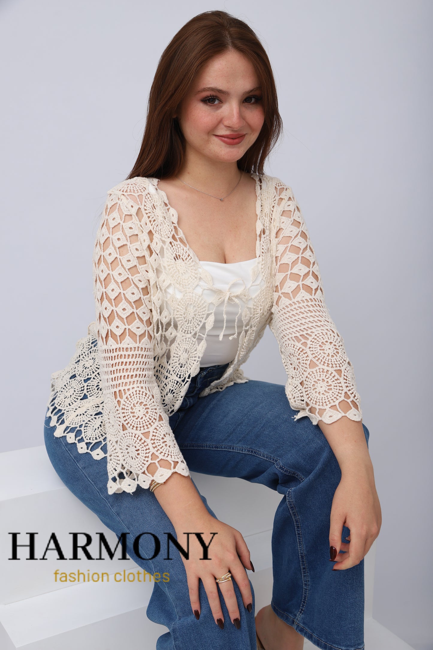 Cardigan Dentelle Crochet