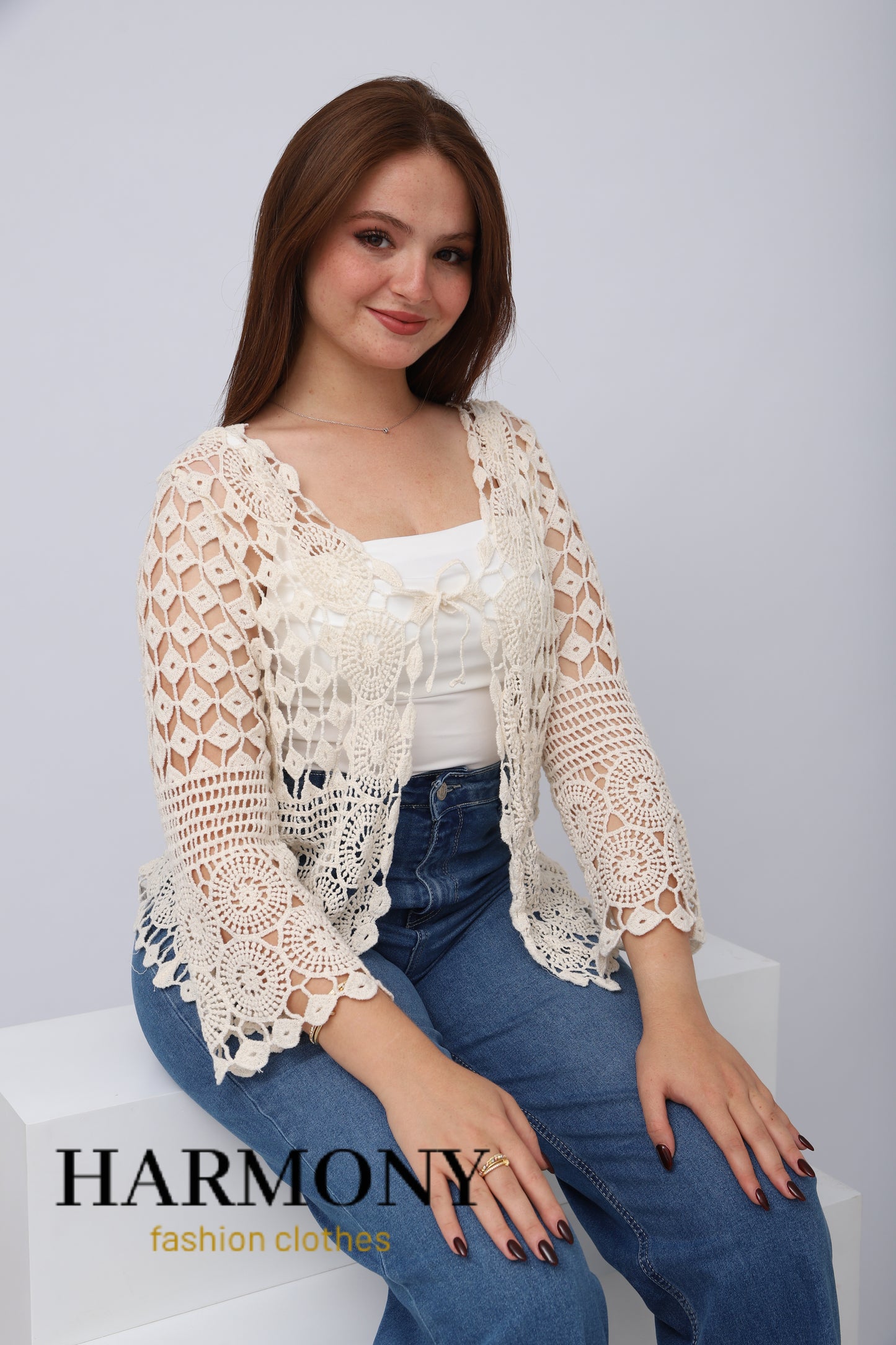 Cardigan Dentelle Crochet
