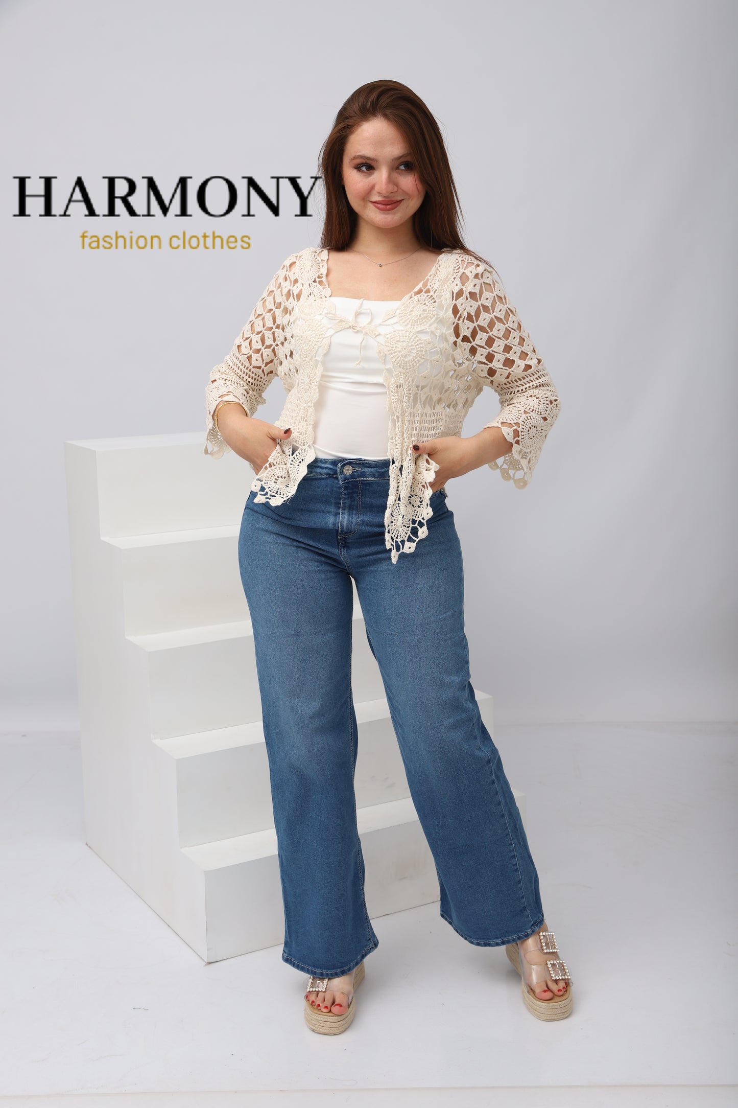 Cardigan Dentelle Crochet