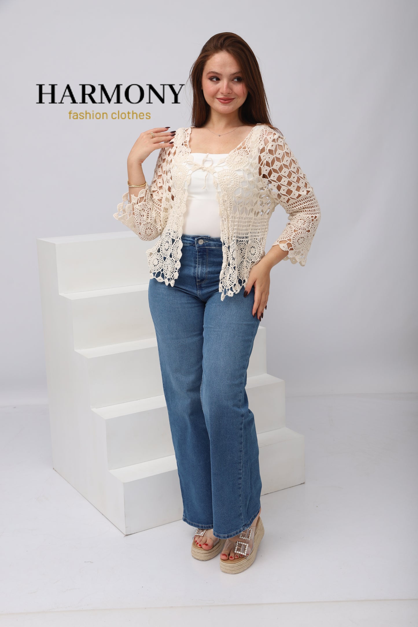 Cardigan Dentelle Crochet
