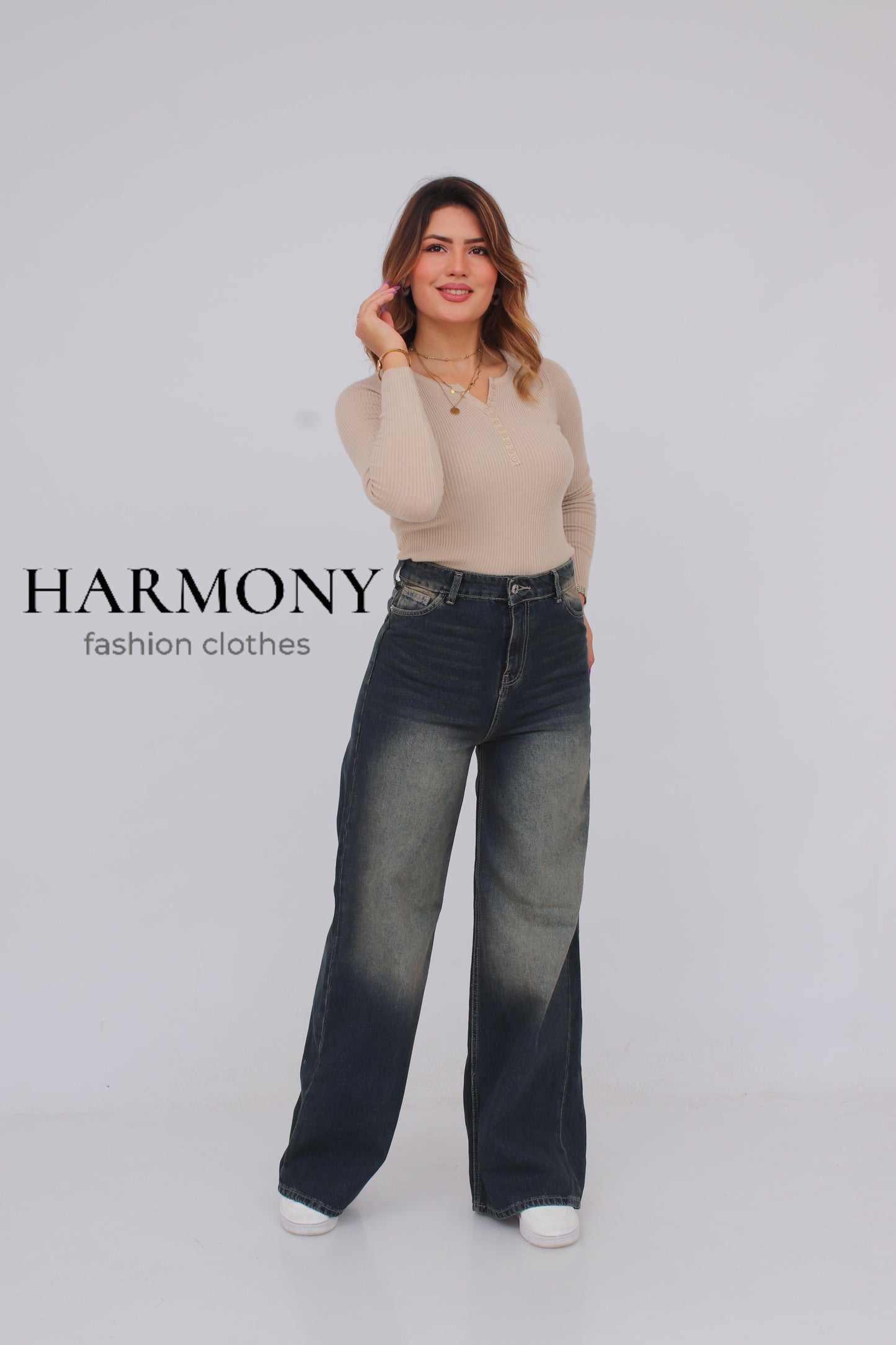 Wide leg jeans ( code 3 ) - HARMONY fashion clothes