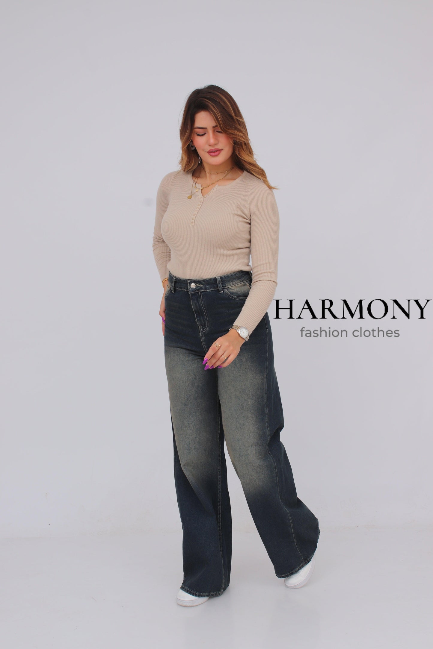 Wide leg jeans ( code 3 ) - HARMONY fashion clothes