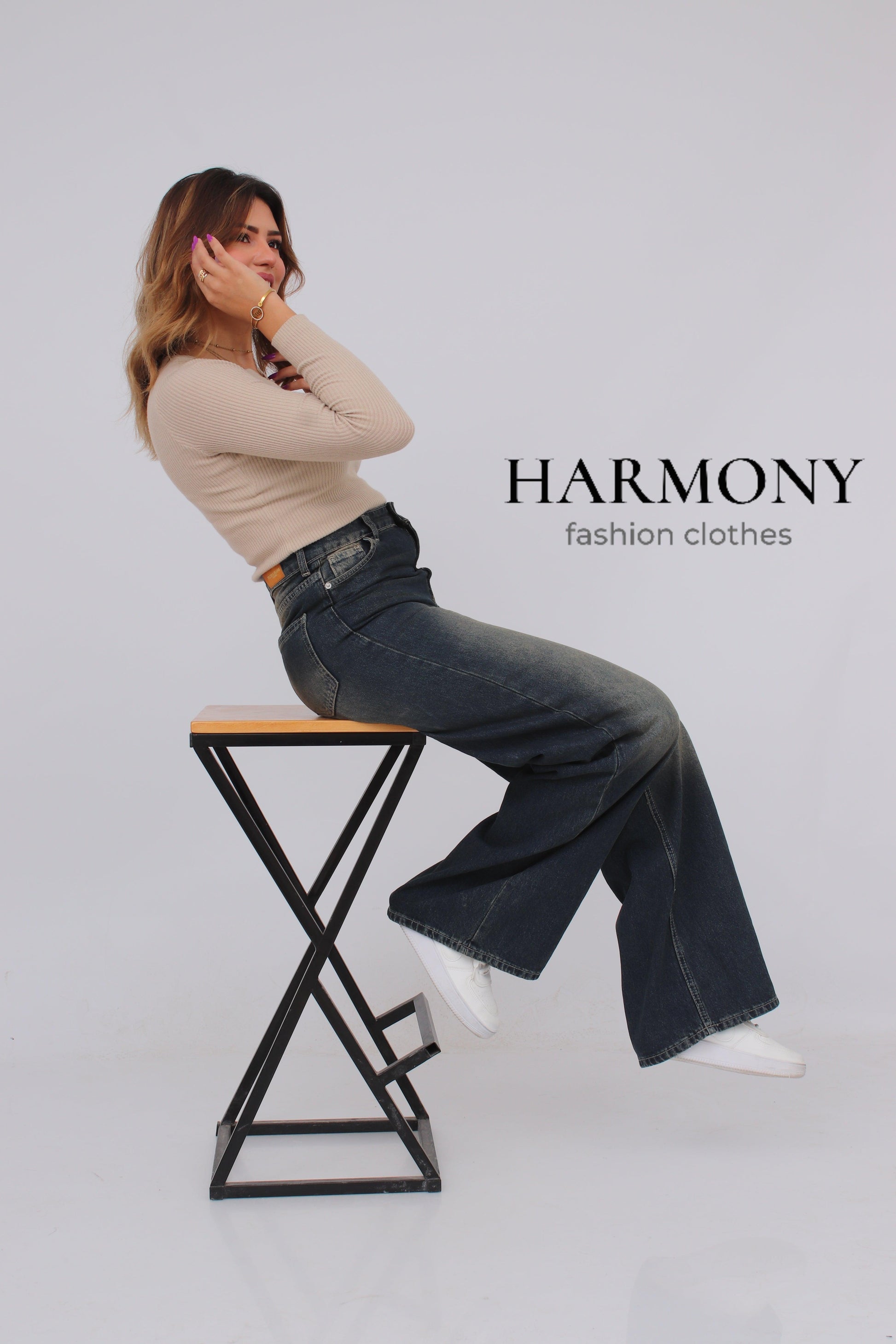 Wide leg jeans ( code 3 ) - HARMONY fashion clothes