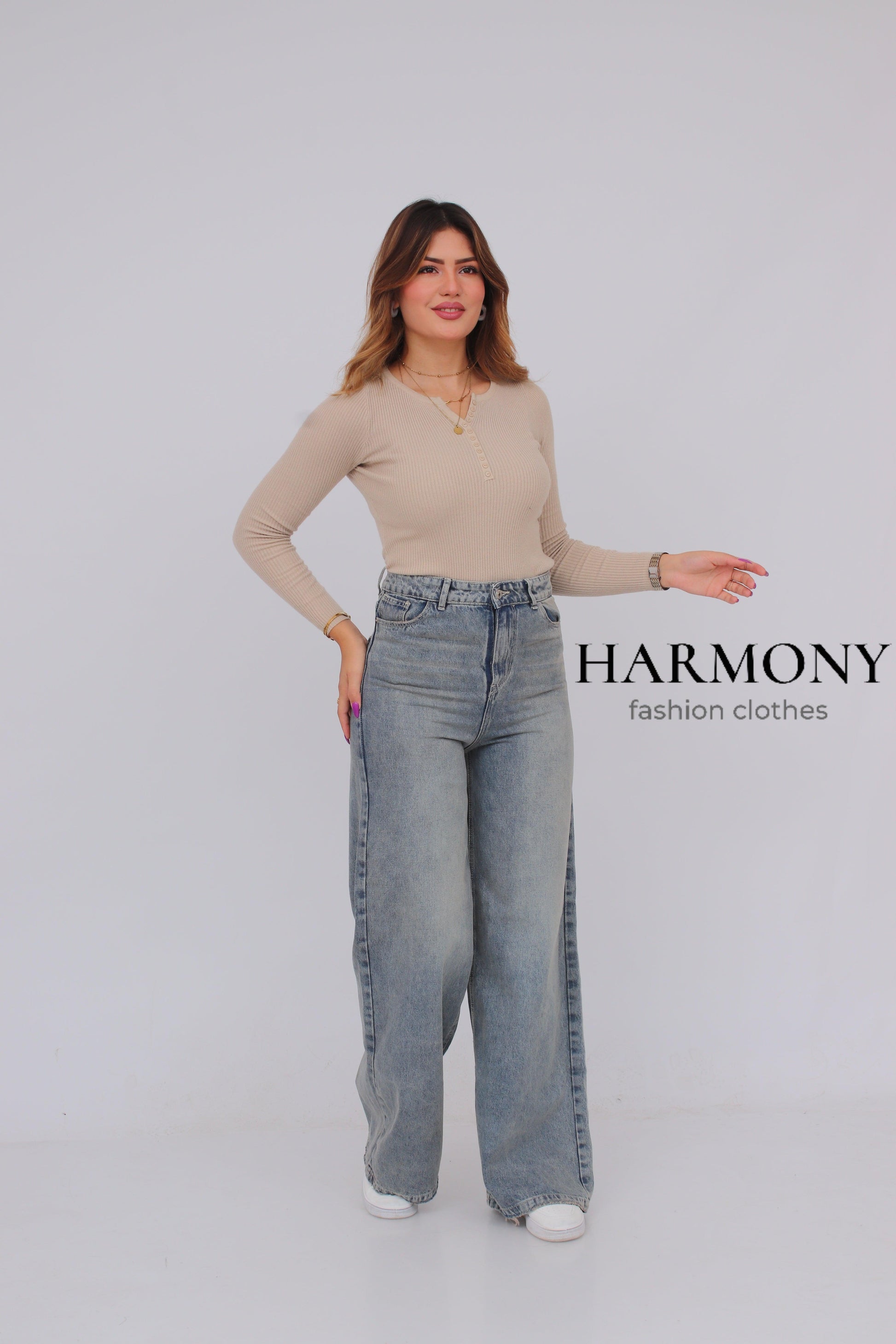 Wide leg jeans ( code 1 ) - HARMONY fashion clothes