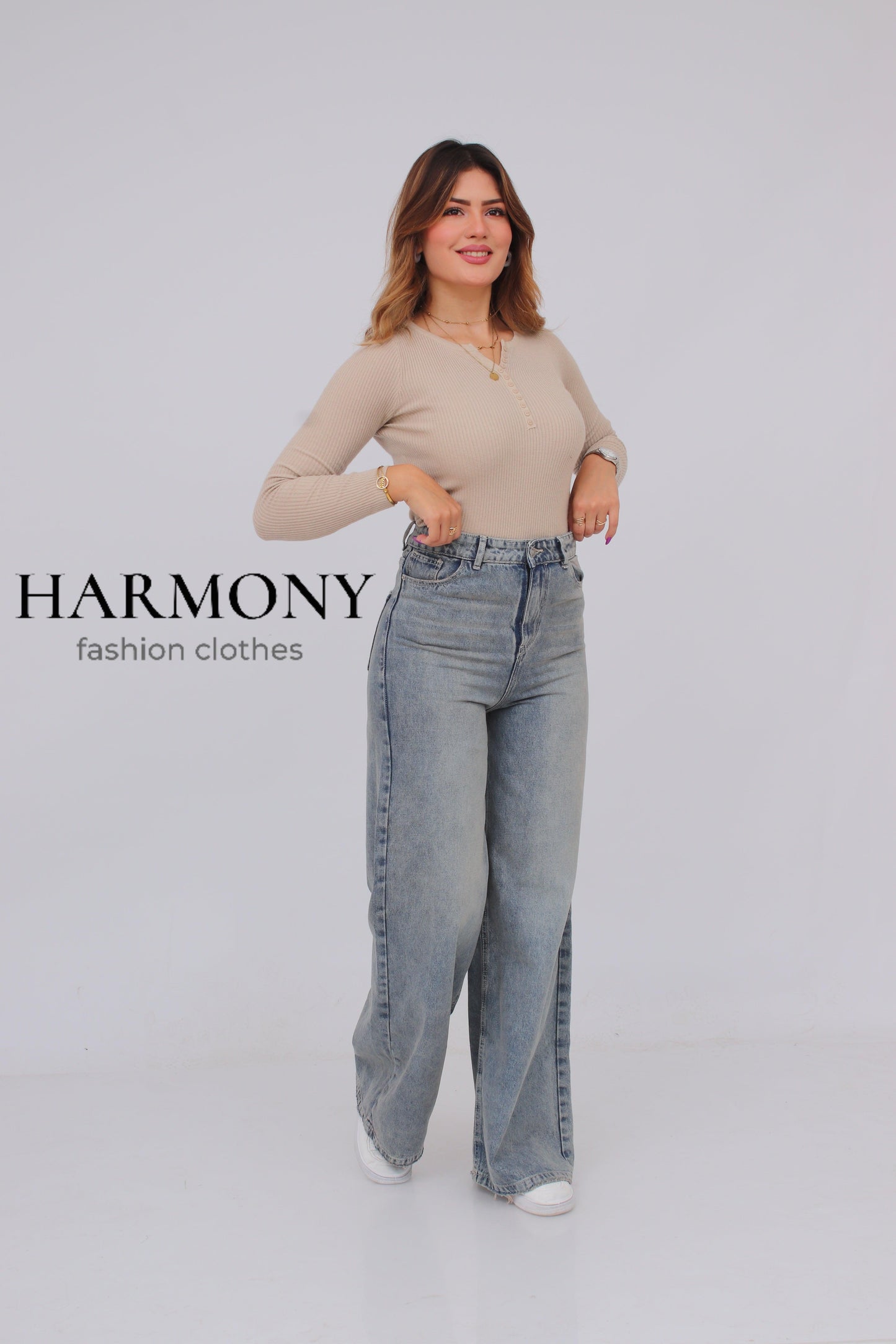 Wide leg jeans ( code 1 ) - HARMONY fashion clothes