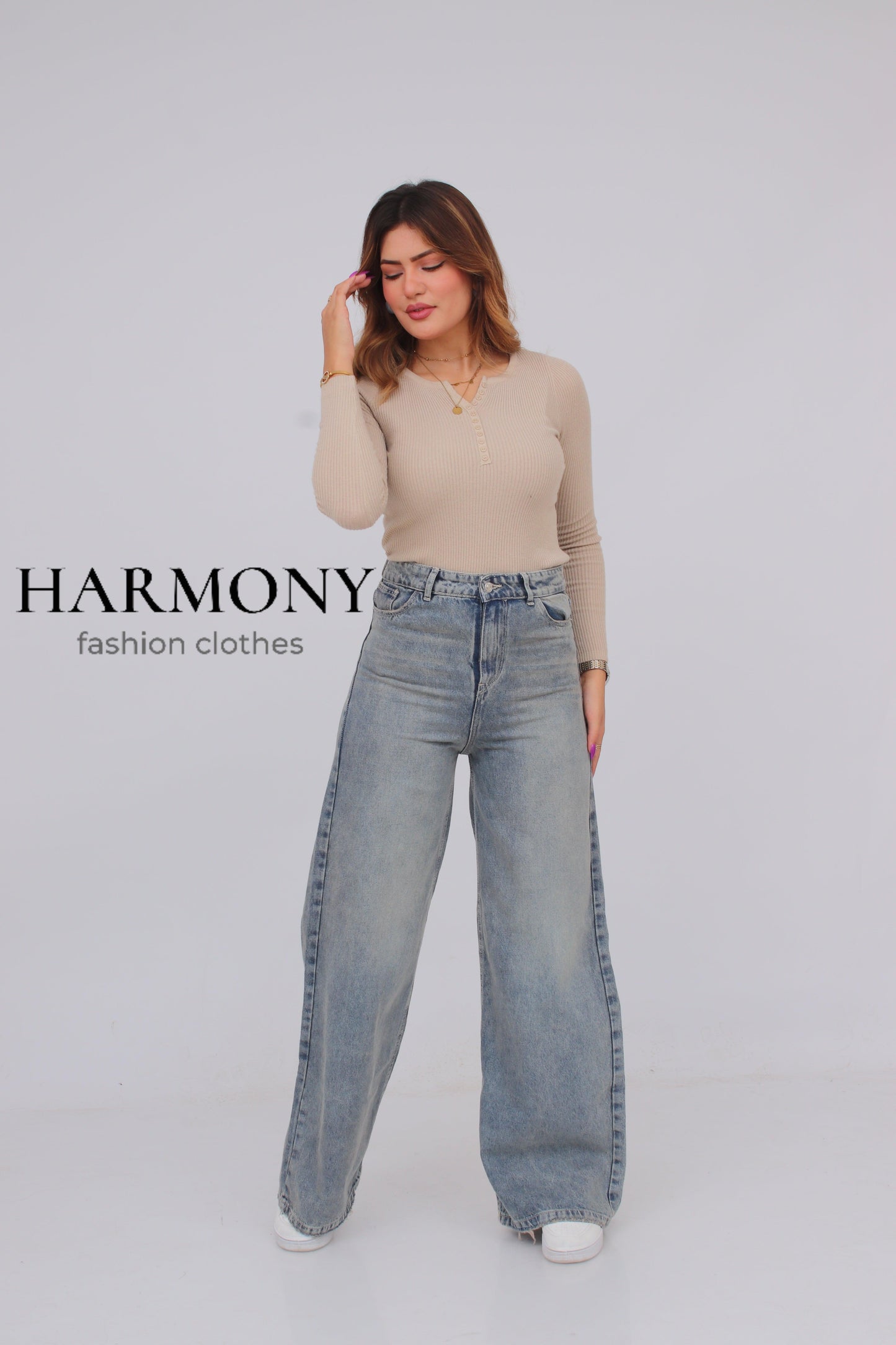 Wide leg jeans ( code 1 ) - HARMONY fashion clothes