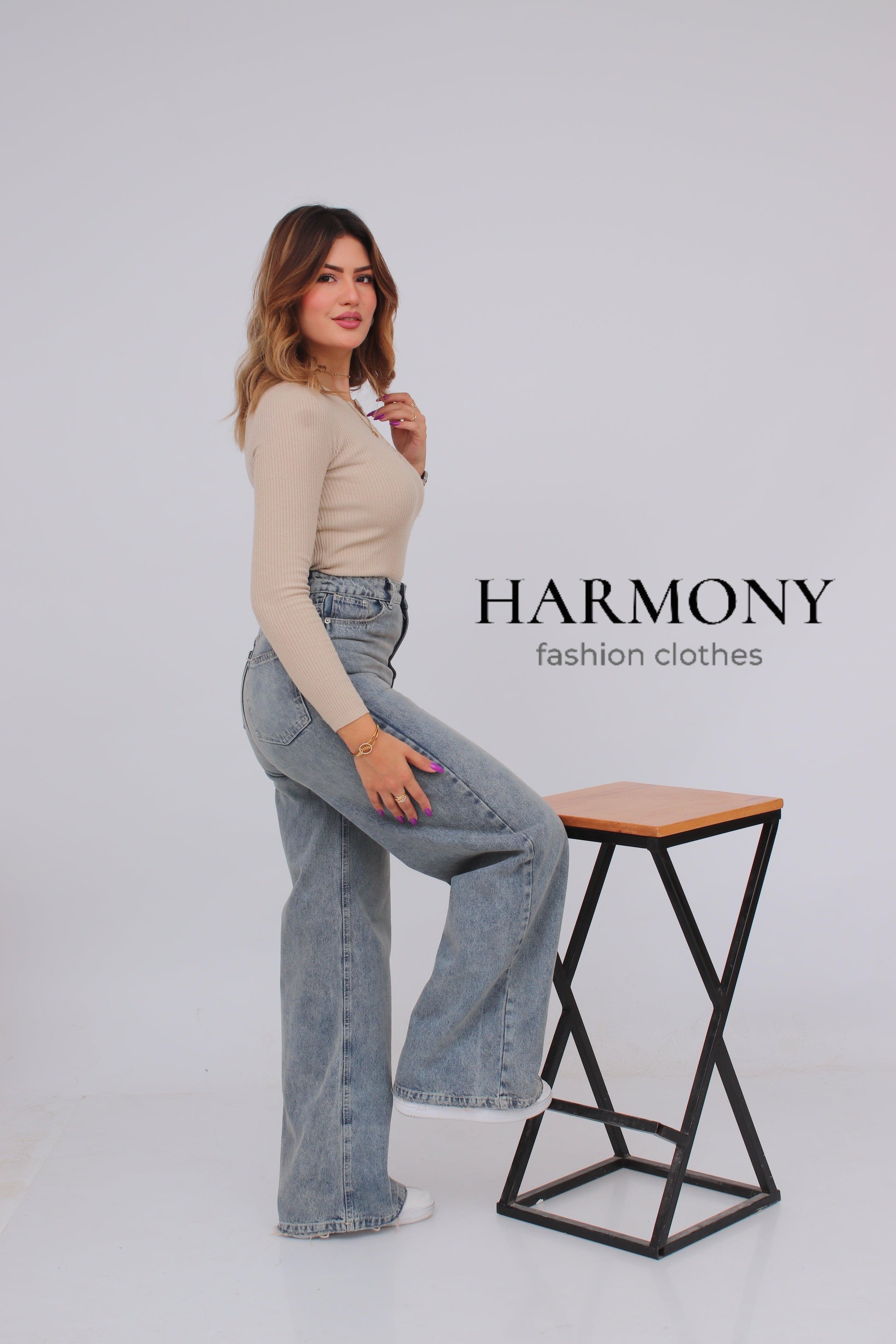 Wide leg jeans ( code 1 ) - HARMONY fashion clothes