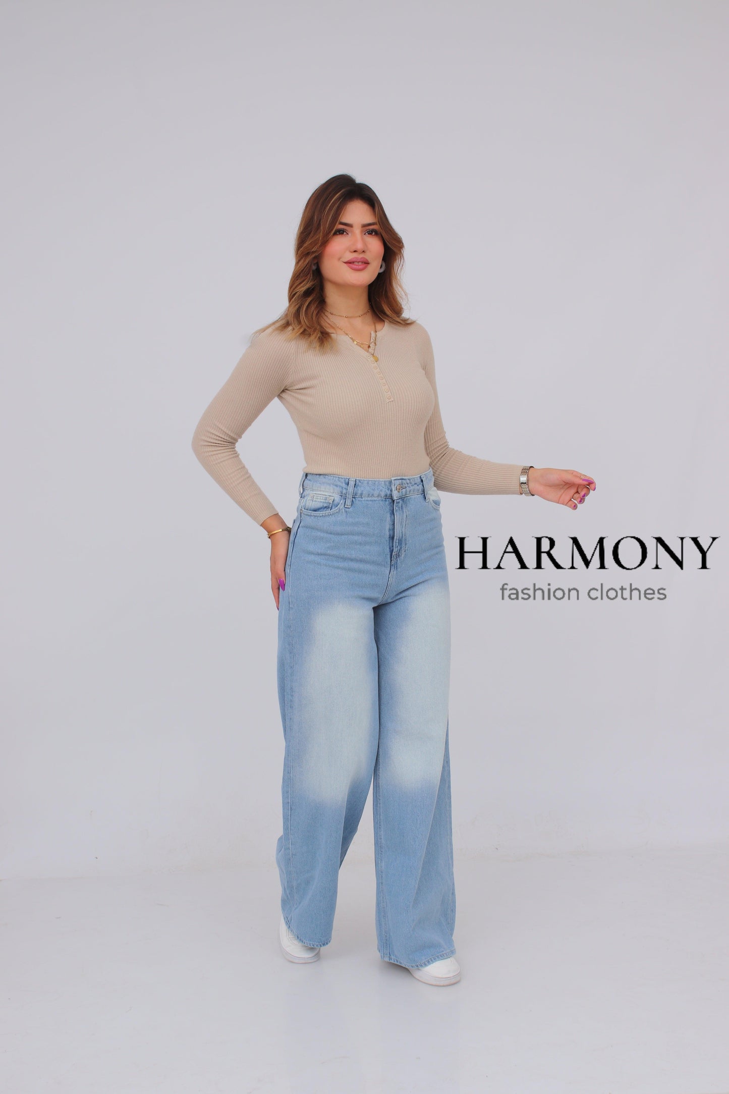 Wide leg jeans (code 2 ) - HARMONY fashion clothes