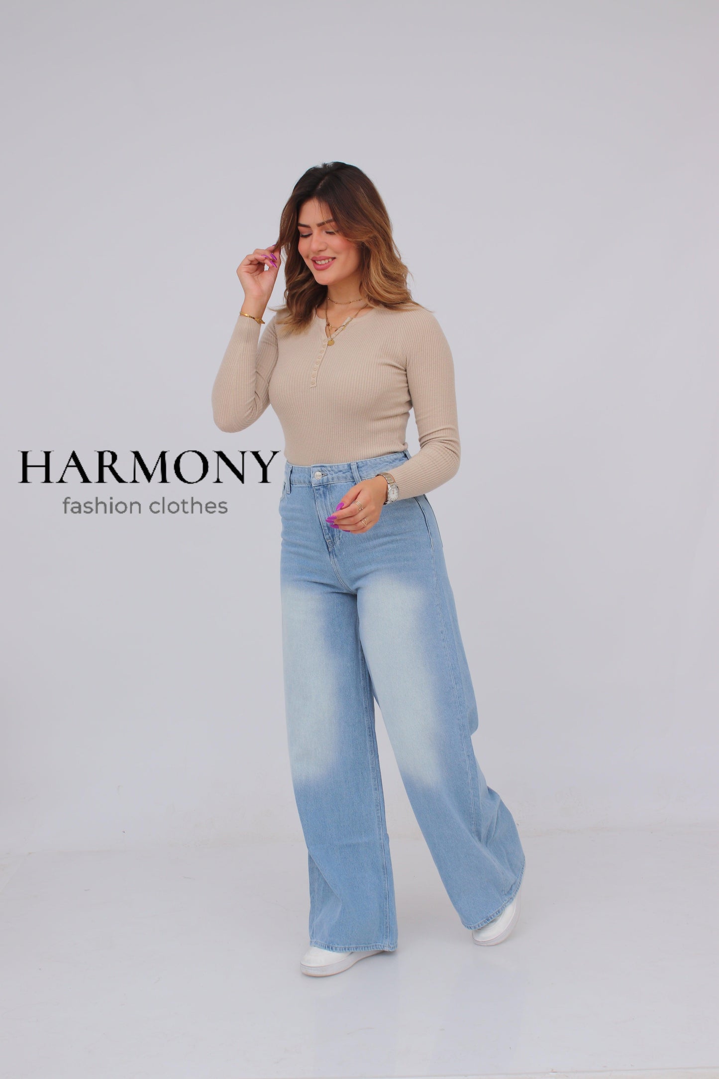 Wide leg jeans (code 2 ) - HARMONY fashion clothes