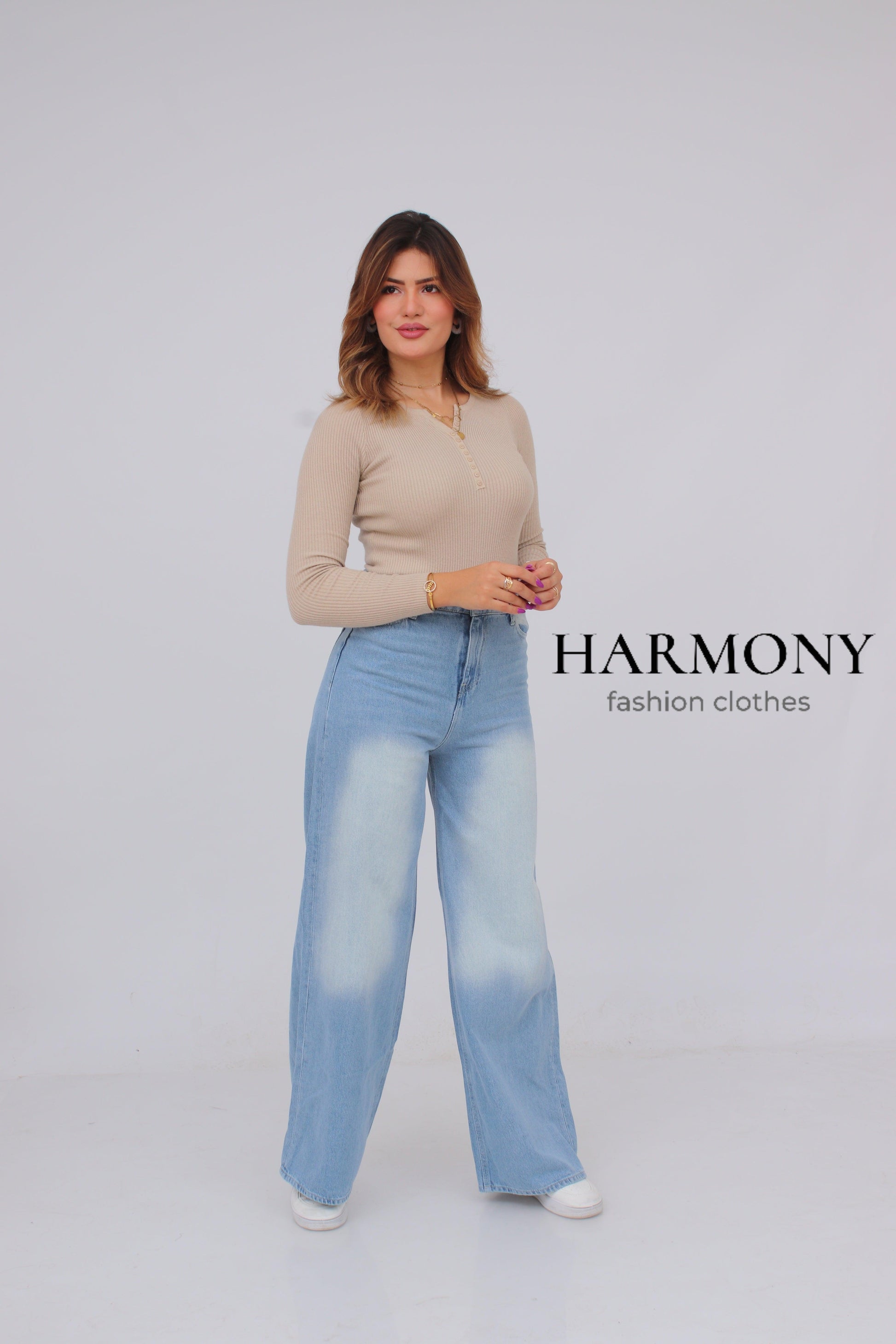 Wide leg jeans (code 2 ) - HARMONY fashion clothes