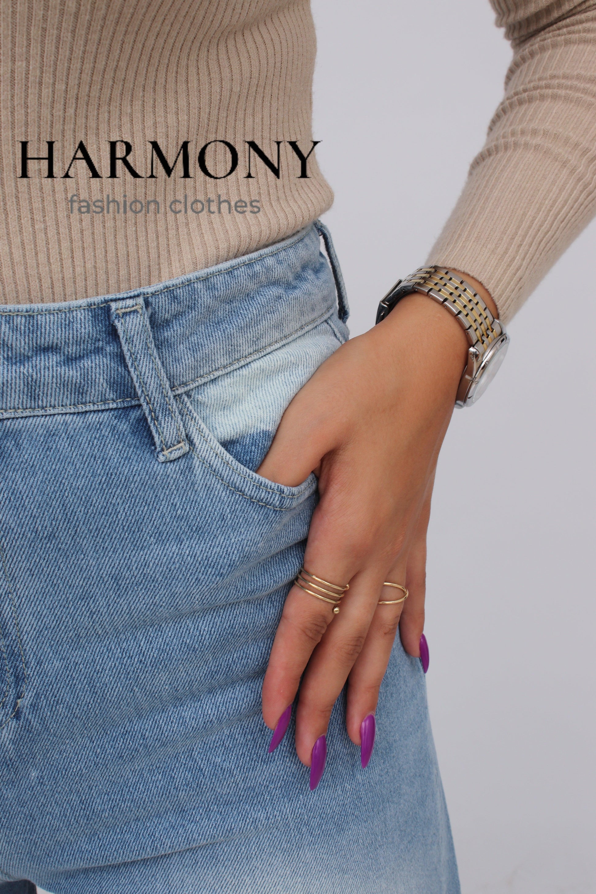 Wide leg jeans (code 2 ) - HARMONY fashion clothes